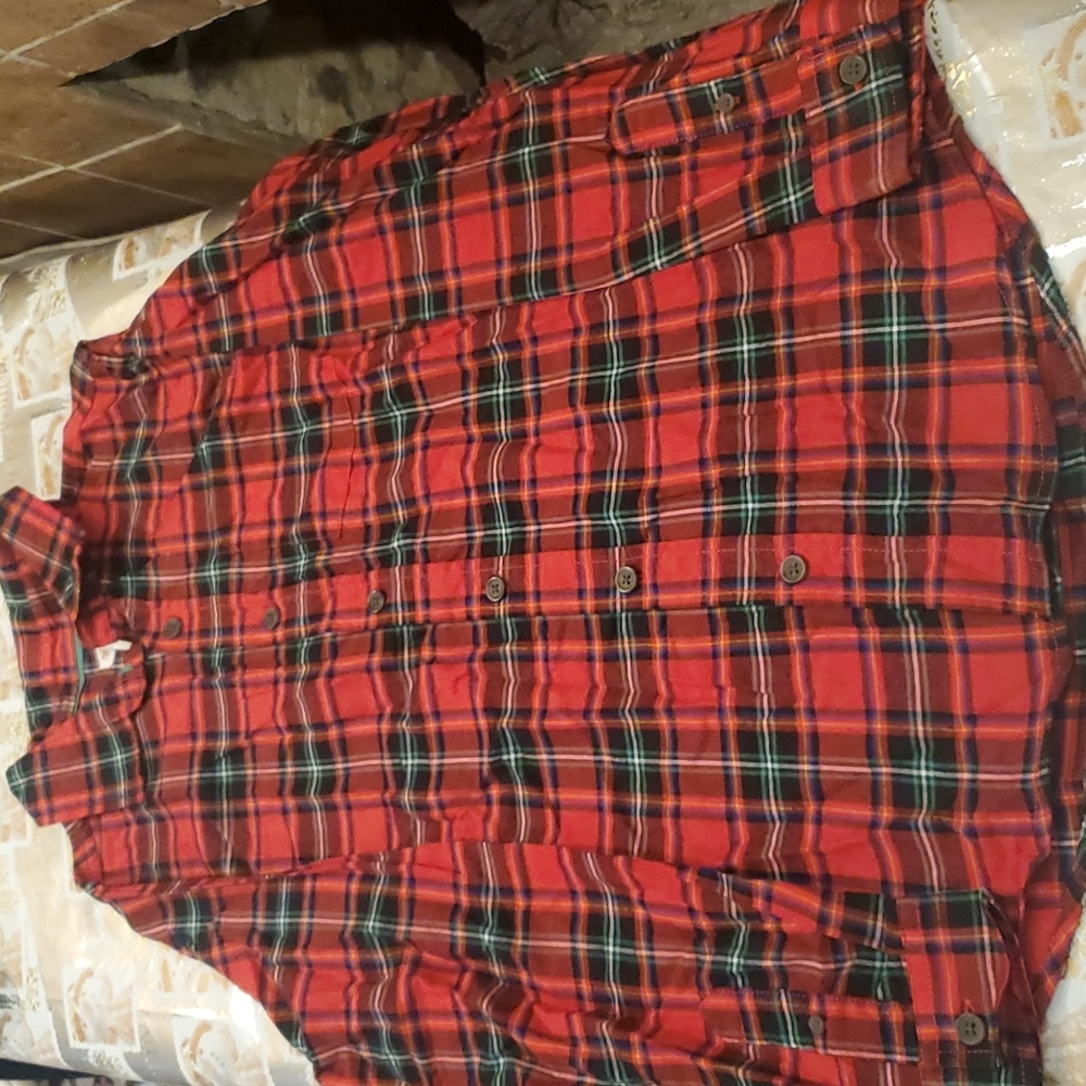 Boy's plaid button down shirt